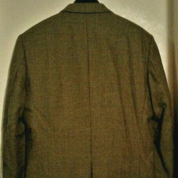 Men's Alpaca Wool Sport Coat Jacket Blazer 44L Coldwater Creek 3 Btn Windowpane - Picture 4 of 8